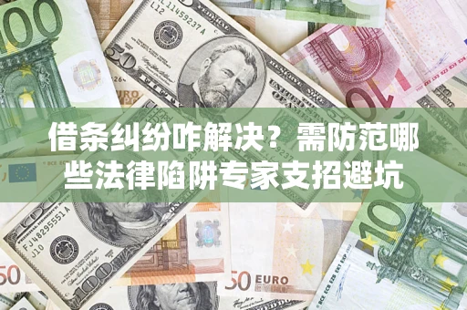 武汉借条纠纷咋解决？需防范哪些法律陷阱专家支招避坑