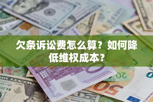 武汉欠条诉讼费怎么算？如何降低维权成本？