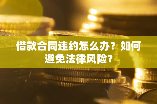 武汉借款合同违约怎么办？如何避免法律风险？