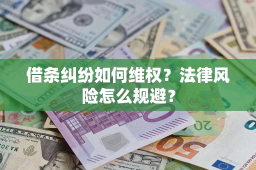 武汉借条纠纷如何维权？法律风险怎么规避？